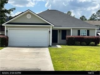 102 Black Pine Dr, Springfield, GA 31329 - view of front of home featuring driveway, a garage, and a front yard
