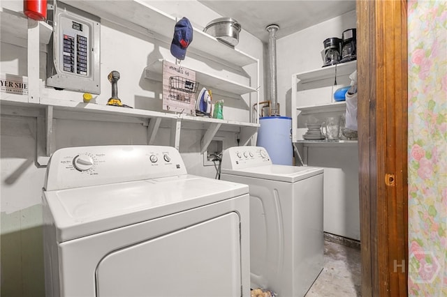 101 Greene Dr, Rincon, GA 31326 - laundry area with water heater and washing machine and clothes dryer