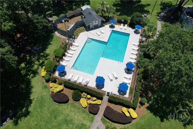 104 Shoals Dr Unit L8, Savannah, GA 31410 - drone / aerial view of a pool area