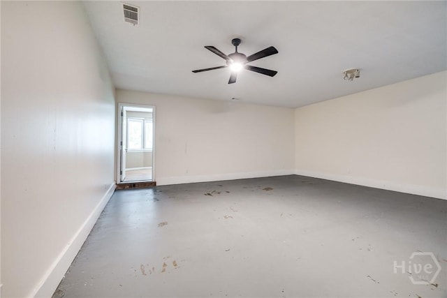 322 Suncrest Blvd, Savannah, GA 31410 - spare room featuring concrete flooring and ceiling fan