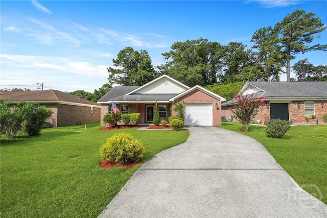11 Gilliam Ave, Savannah, GA 31406 - ranch-style house featuring a front lawn, a garage, and brick siding