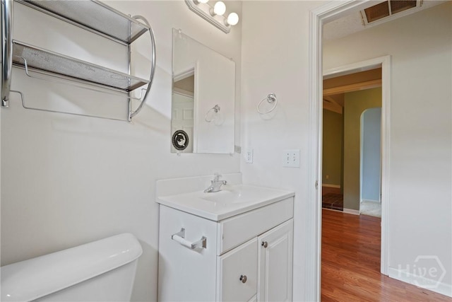 11 Gilliam Ave, Savannah, GA 31406 - half bath with vanity and wood finished floors