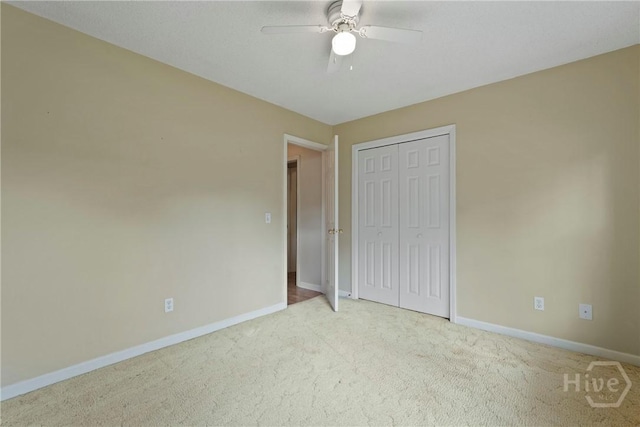 11 Gilliam Ave, Savannah, GA 31406 - unfurnished bedroom featuring carpet floors, a closet, and a ceiling fan