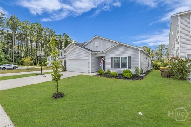105 Jepson Way, Pooler, GA 31322 - view of front facade featuring concrete driveway, a front lawn, and board and batten siding