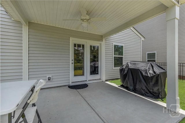 105 Jepson Way, Pooler, GA 31322 - view of patio featuring ceiling fan and grilling area