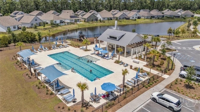 105 Jepson Way, Pooler, GA 31322 - aerial view of residential area with a large body of water