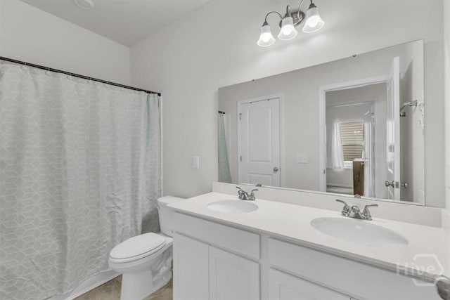 105 Jepson Way, Pooler, GA 31322 - bathroom with double vanity and a shower with curtain