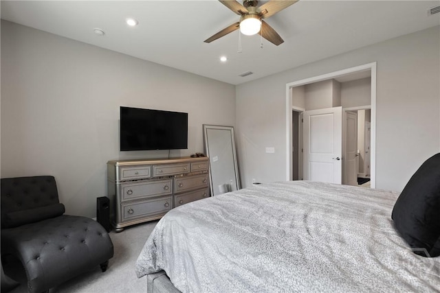 742 Longleaf Dr, Richmond Hill, GA 31324 - bedroom featuring carpet, recessed lighting, and ceiling fan