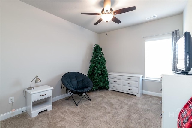 333 Providence Trce, Statesboro, GA 30461 - sitting room with light carpet and ceiling fan