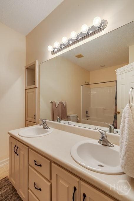 12 Crossing Dr, Richmond Hill, GA 31324 - bathroom with double vanity, bathtub / shower combination, and tile patterned floors