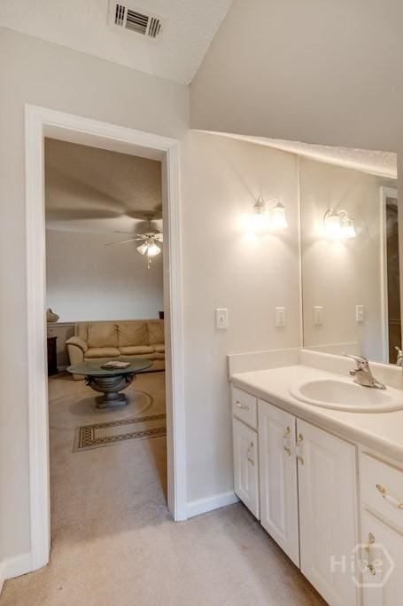 12 Crossing Dr, Richmond Hill, GA 31324 - bathroom with vanity and a ceiling fan