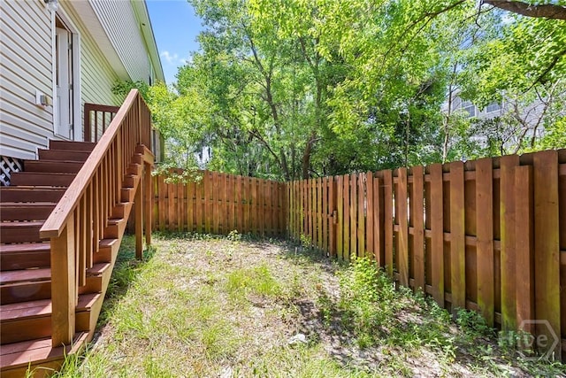 13 Abaco Ct, Savannah, GA 31419 - fenced backyard with stairway