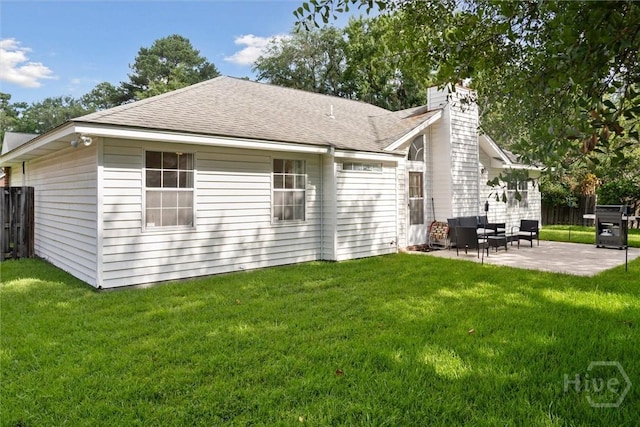 4 Jackson Ct, Savannah, GA 31405 - rear view of property with a chimney, a patio, and roof with shingles