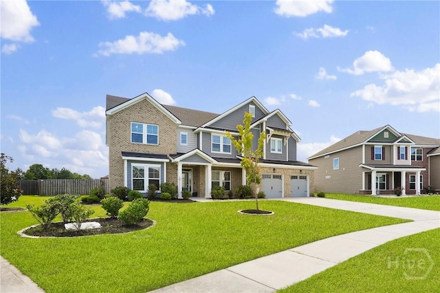 11 Shoefstall St, Savannah, GA 31407 - craftsman inspired home featuring an attached garage, concrete driveway, and brick siding