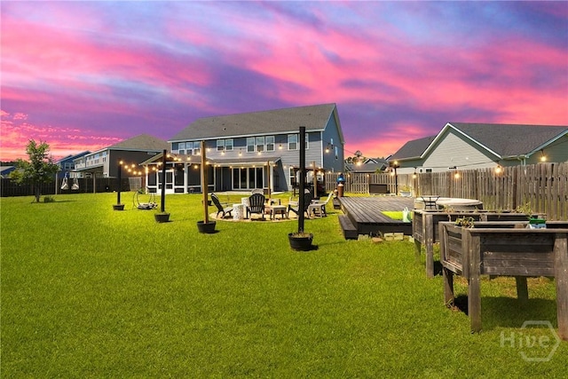 11 Shoefstall St, Savannah, GA 31407 - view of jungle gym with a fire pit and a wooden deck