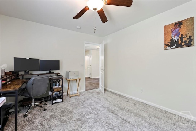 30 Melody Dr, Pooler, GA 31322 - carpeted office space featuring baseboards and ceiling fan