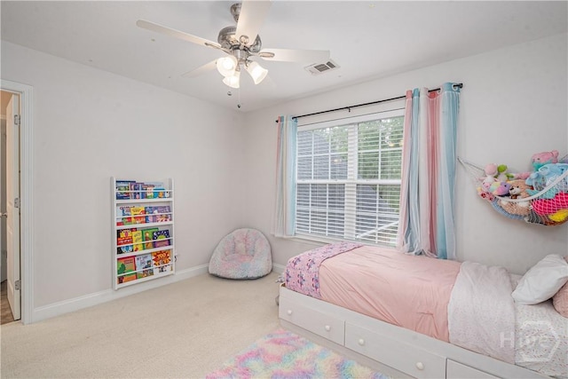 210 Windsong Dr, Richmond Hill, GA 31324 - bedroom featuring carpet floors and ceiling fan