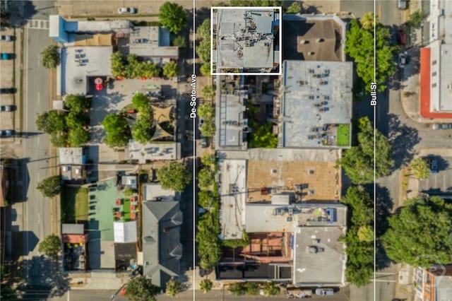 2406 De Soto Ave Unit B, Savannah, GA 31401 - aerial view of property and surrounding area featuring property boundaries highlighted