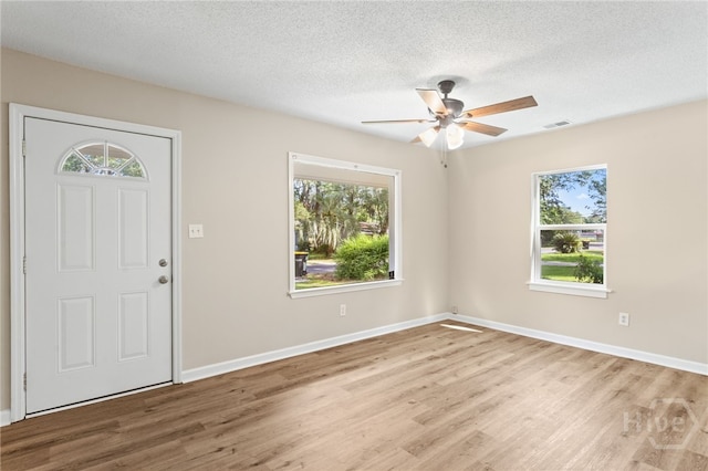 5317 Athena Dr, Savannah, GA 31404 - foyer entrance with wood finished floors, healthy amount of natural light, and a textured ceiling