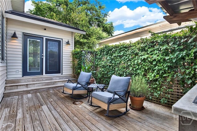 1507 E 49th St, Savannah, GA 31404 - view of wooden deck