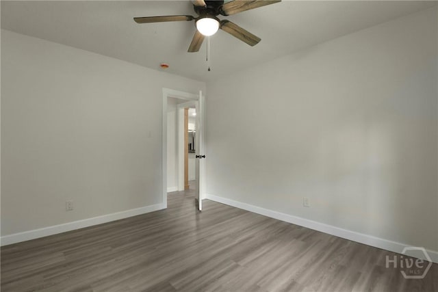 114 Paradise Dr, Savannah, GA 31406 - unfurnished room featuring wood finished floors and ceiling fan