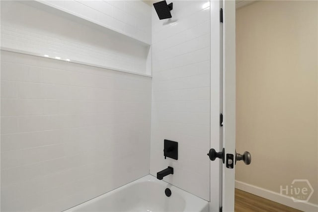 114 Paradise Dr, Savannah, GA 31406 - full bathroom with bathtub / shower combination and wood finished floors