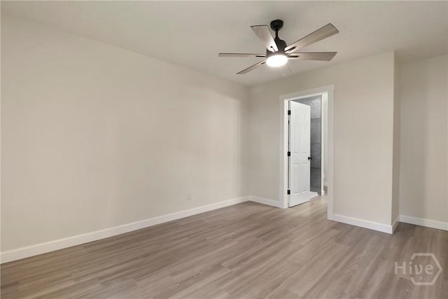 114 Paradise Dr, Savannah, GA 31406 - unfurnished room with light wood-type flooring and ceiling fan