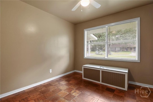 5012 Spartan Dr, Savannah, GA 31404 - empty room featuring ceiling fan and radiator