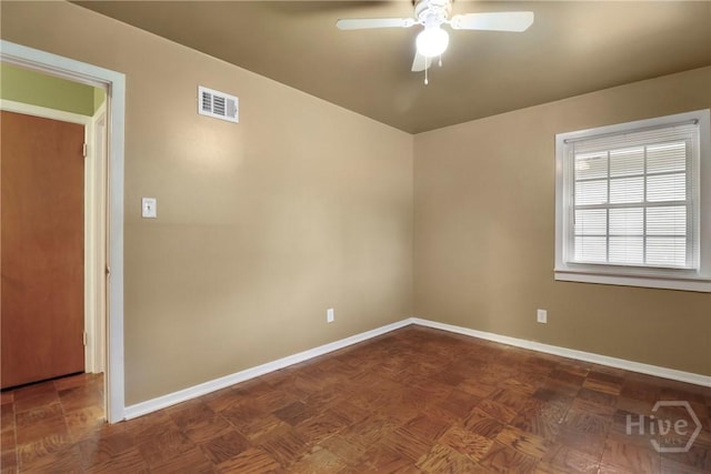5012 Spartan Dr, Savannah, GA 31404 - empty room featuring a ceiling fan and baseboards