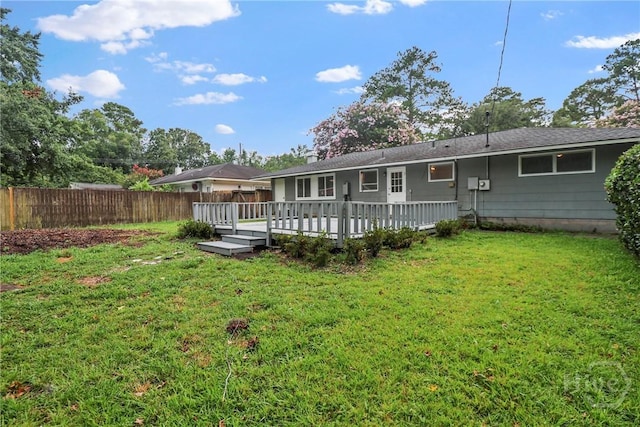 5012 Spartan Dr, Savannah, GA 31404 - rear view of house with a wooden deck