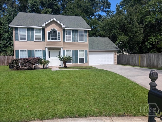 47 Rose Hill Dr, Savannah, GA 31419 - colonial-style house featuring driveway, a garage, and roof with shingles