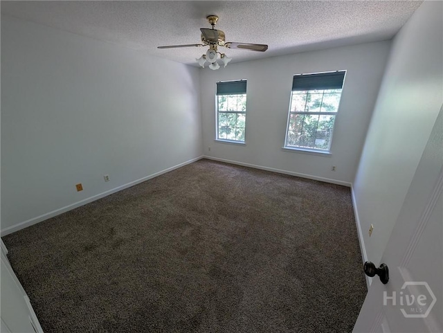 47 Rose Hill Dr, Savannah, GA 31419 - carpeted spare room with a textured ceiling and a ceiling fan
