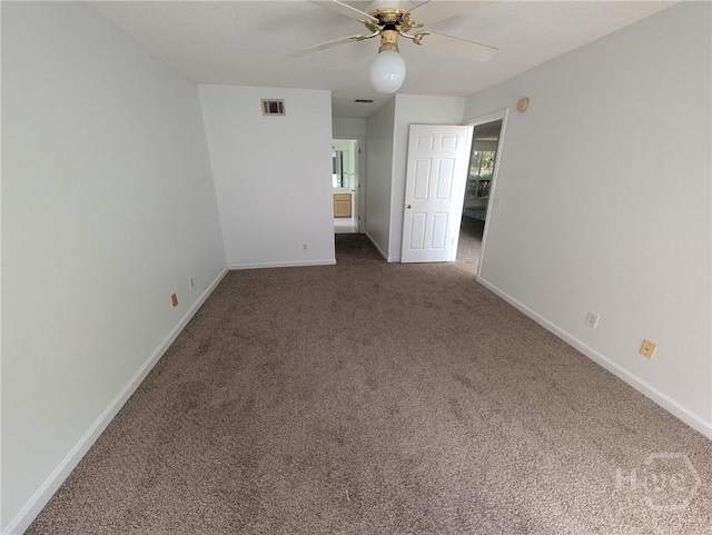 47 Rose Hill Dr, Savannah, GA 31419 - carpeted empty room featuring baseboards and ceiling fan
