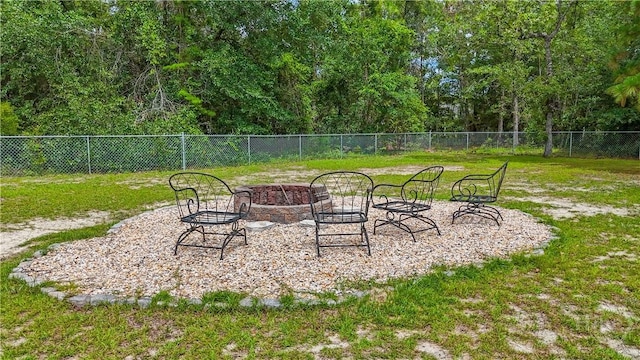 586 Church Cir, Jesup, GA 31545 - view of yard with an outdoor fire pit