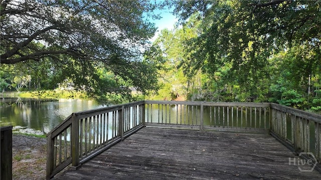 131 Brigham Dr, Richmond Hill, GA 31324 - wooden terrace featuring a water view