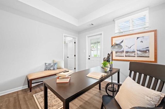 4611 Cumberland Dr, Savannah, GA 31405 - office area with wood finished floors and baseboards