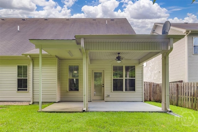 172 Green Paddock Cir, Guyton, GA 31312 - back of house featuring a ceiling fan and a patio area