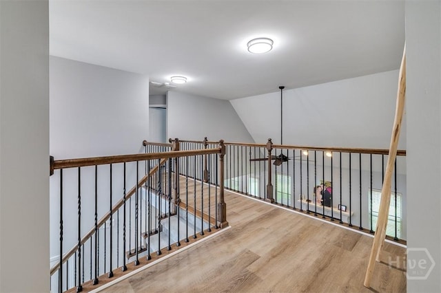 172 Green Paddock Cir, Guyton, GA 31312 - hall featuring wood finished floors and vaulted ceiling