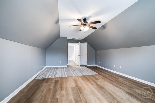 172 Green Paddock Cir, Guyton, GA 31312 - bonus room with ceiling fan, wood finished floors, and lofted ceiling