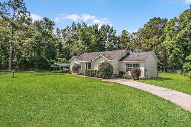 324 Elm St, Eden, GA 31307 - ranch-style home with view of wooded area