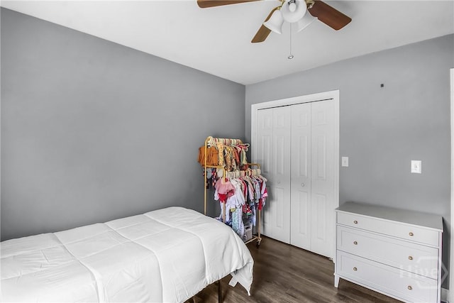 324 Elm St, Eden, GA 31307 - bedroom featuring wood finished floors, a closet, and ceiling fan