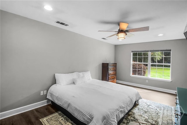 324 Elm St, Eden, GA 31307 - bedroom featuring wood finished floors, recessed lighting, and a ceiling fan
