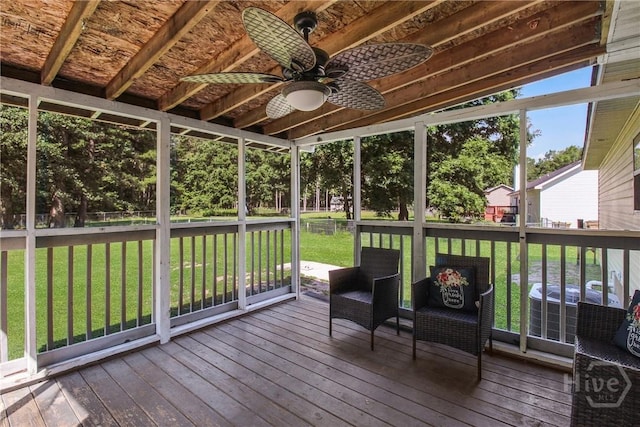 324 Elm St, Eden, GA 31307 - sunroom / solarium with ceiling fan