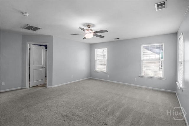 129 Winslow Cir, Savannah, GA 31407 - empty room featuring carpet floors, ceiling fan, and a smoke detector