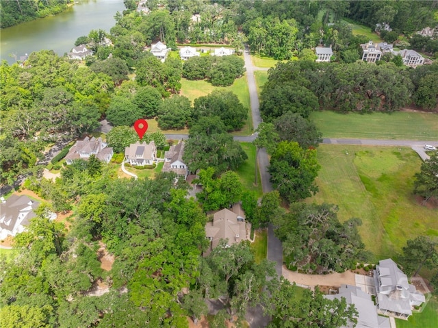 46 Cherry Laurel Ln, Richmond Hill, GA 31324 - aerial view of property's location with a large body of water and nearby suburban area