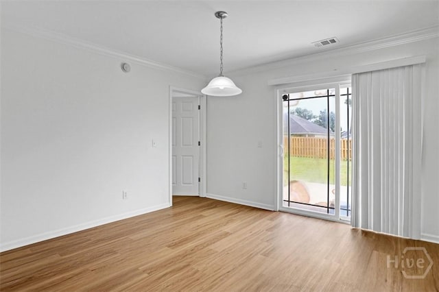 93 Lake Shore Blvd, Port Wentworth, GA 31407 - unfurnished dining area with crown molding and light wood finished floors