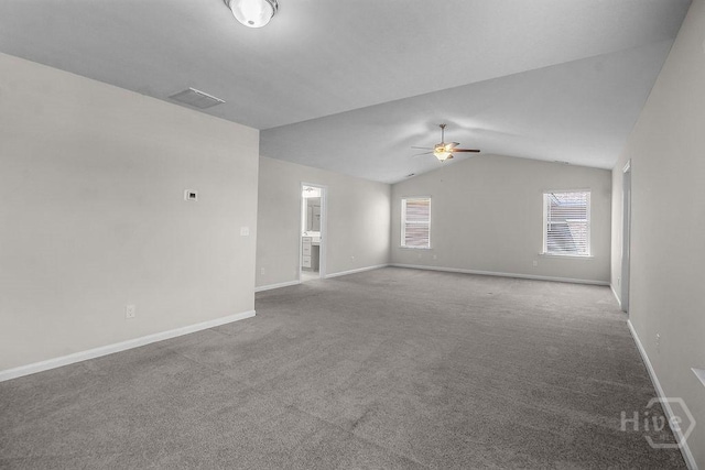105 Telford St, Savannah, GA 31407 - carpeted spare room with ceiling fan and vaulted ceiling