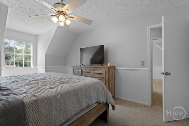 139 Marsh Edge Ln, Savannah, GA 31419 - bedroom with light colored carpet, a textured ceiling, and a ceiling fan