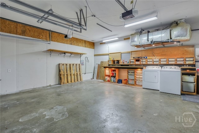 139 Marsh Edge Ln, Savannah, GA 31419 - garage with a garage door opener and washer and clothes dryer