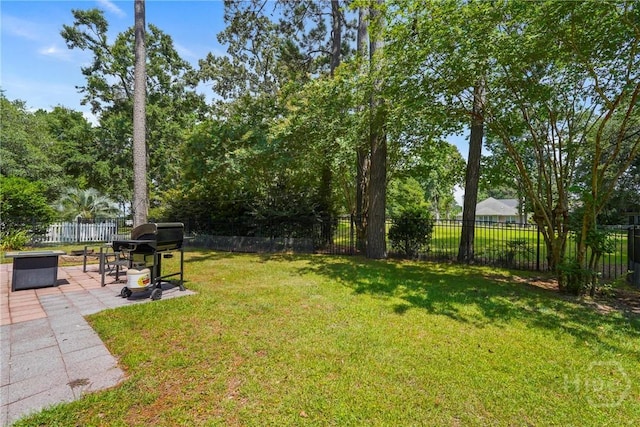 27 Heron View Ct, Richmond Hill, GA 31324 - fenced backyard with a patio